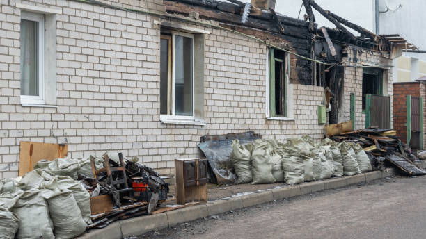 Professional Fire Damage Removal technician working in Fulton, TX